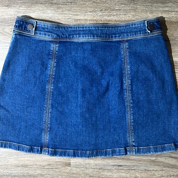 REISS Kaleigh Denim Mini Skirt Size 14 - Picture 5 of 12